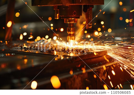Plasma cutting of metal, modern industrial technology 110506085