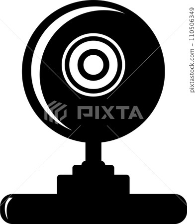Web Camera Icon in flat style. Vector Illustration Web Camera Icon in flat style. Vector Illustration 110506349