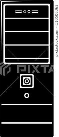 System Unit Icon in flat style. Vector Illustration System Unit Icon in flat style. Vector Illustration 110506362