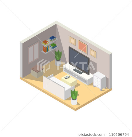 Isometric living room 110506794