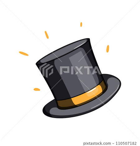 black magician hat cartoon vector illustration 110507182