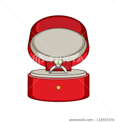 wedding proposal ring box cartoon vector illustration 110507250
