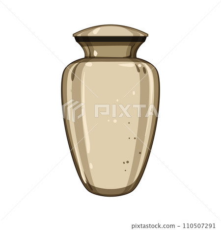 burial urn ashes cartoon vector illustration 110507291