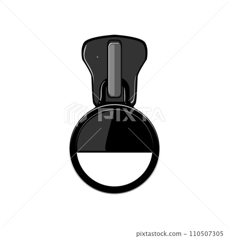 metal zipper puller cartoon vector illustration 110507305
