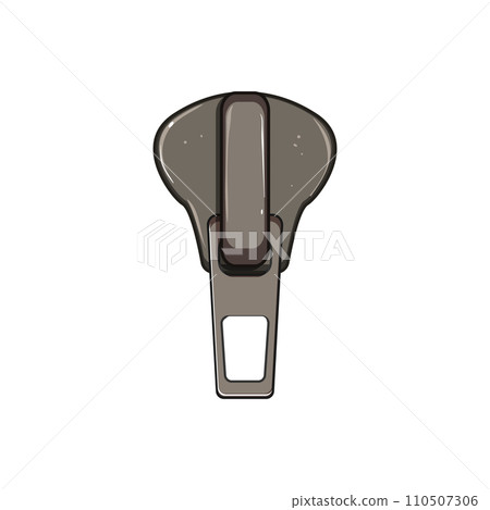 fasteners zipper puller cartoon vector illustration 110507306