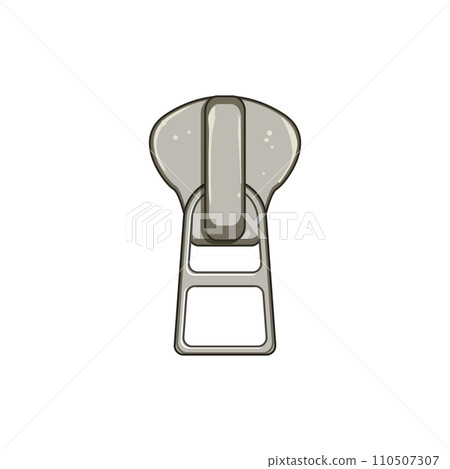 line zipper puller cartoon vector illustration 110507307