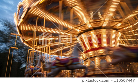 Carnival Games Under Glowing Lights with copy space 110507447