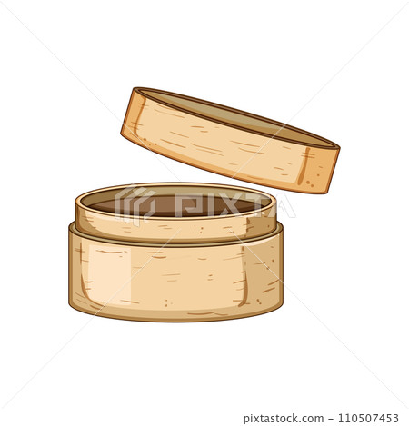 dumpling bamboo steamer cartoon vector illustration 110507453