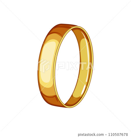 shine golden ring cartoon vector illustration 110507678