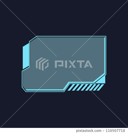 technology hud frame cartoon vector illustration technology hud frame cartoon vector illustration 110507718