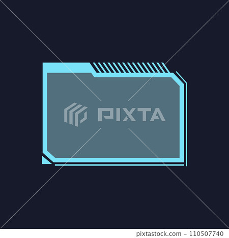 digital hud frame cartoon vector illustration digital hud frame cartoon vector illustration 110507740
