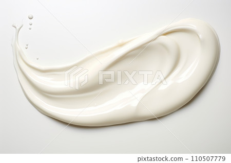White cream sample on a light background 110507779