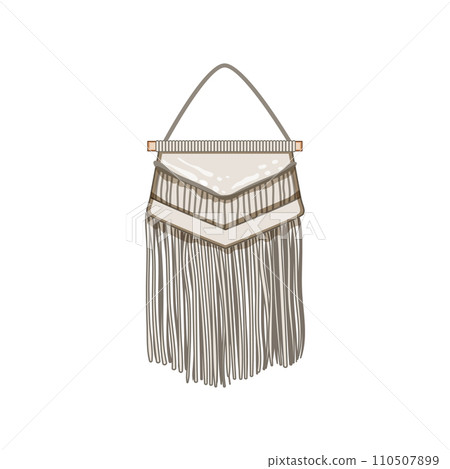 cotton macrame wall hanging cartoon vector illustration 110507899