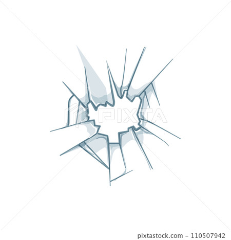 black broken glass cartoon vector illustration black broken glass cartoon vector illustration 110507942