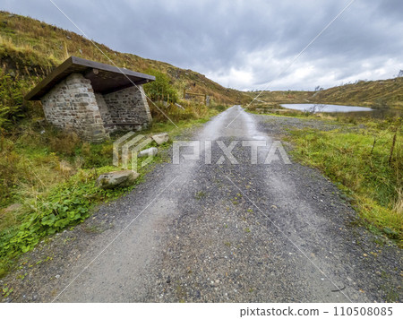 View of the shelter at Bonny Glen in County Donegal - Ireland. 110508085