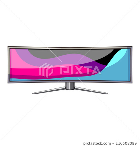 stage curved screen cartoon vector illustration 110508089