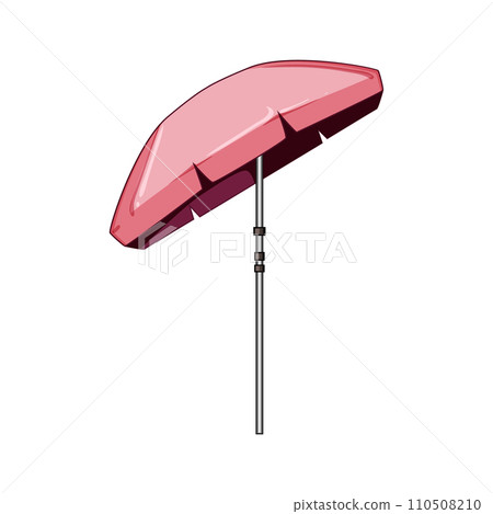 vacation beach umbrella cartoon vector illustration 110508210