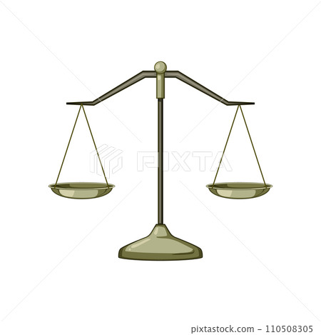 justice balance scale cartoon vector illustration 110508305