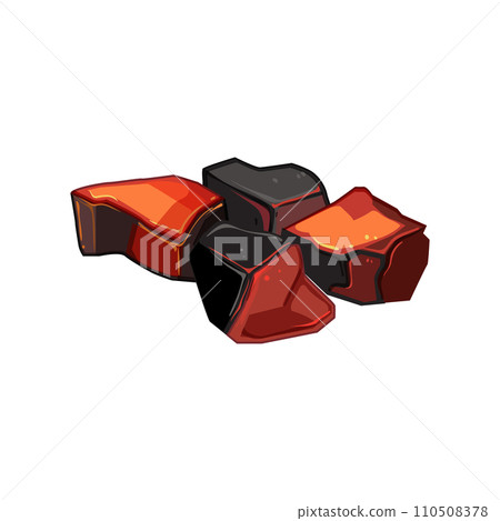 empty fire charcoal cartoon vector illustration 110508378