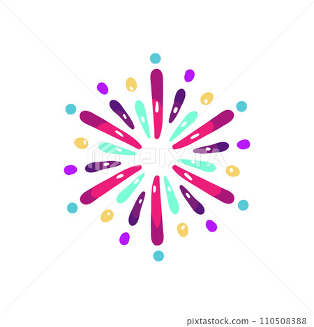 night firework cartoon vector illustration 110508388