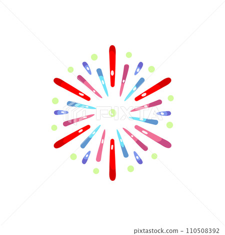 happy firework cartoon vector illustration 110508392