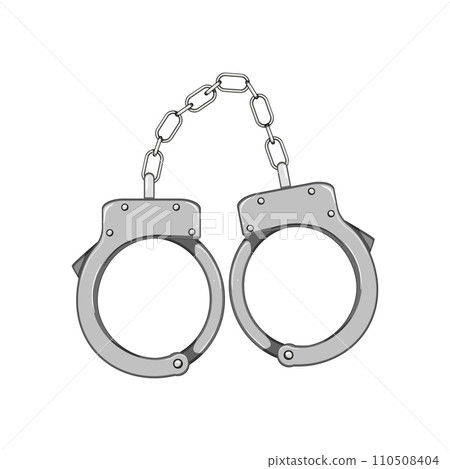 criminal handcuffs cartoon vector illustration criminal handcuffs cartoon vector illustration 110508404