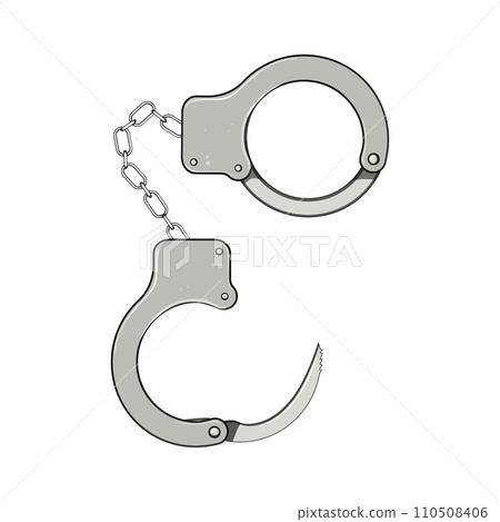 law handcuffs cartoon vector illustration 110508406