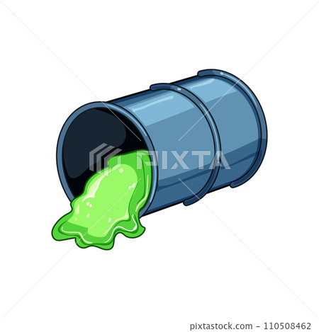 barrel hazard chemical waste cartoon vector illustration barrel hazard chemical waste cartoon vector illustration 110508462