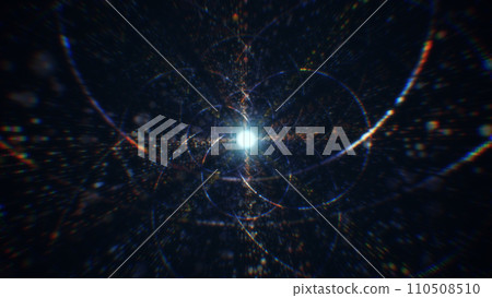 3D rendering of an abstract digital tunnel in cyberspace made of particles 3D rendering of an abstract digital tunnel in cyberspace made of particles 110508510