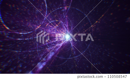 3D rendering of an abstract digital tunnel in cyberspace made of particles 3D rendering of an abstract digital tunnel in cyberspace made of particles 110508547