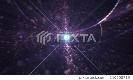 3D rendering of an abstract digital tunnel in cyberspace made of particles 3D rendering of an abstract digital tunnel in cyberspace made of particles 110508719