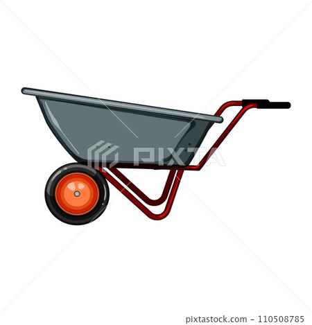 empty wheelbarrow cartoon vector illustration 110508785