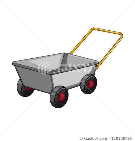 handle wheelbarrow cartoon vector illustration handle wheelbarrow cartoon vector illustration 110508786