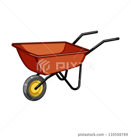 equipment wheelbarrow cartoon vector illustration equipment wheelbarrow cartoon vector illustration 110508789