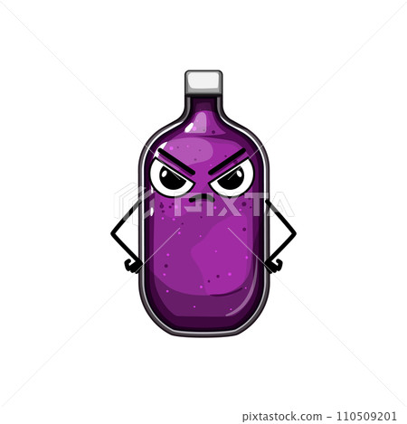 plastic soda bottle character cartoon vector illustration 110509201