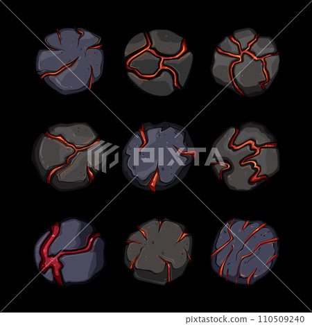 fire ball set cartoon vector illustration fire ball set cartoon vector illustration 110509240