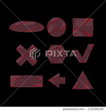 lava game button set cartoon vector illustration lava game button set cartoon vector illustration 110509249