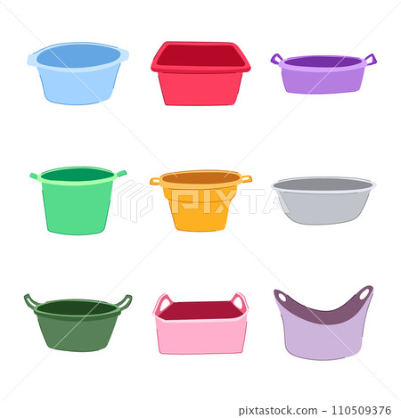 basin plastic set cartoon vector illustration basin plastic set cartoon vector illustration 110509376