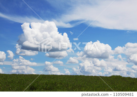 巴西聖保羅夏季的雲彩、藍天和綠地 巴西聖保羅夏季的雲彩、藍天和綠地 110509481