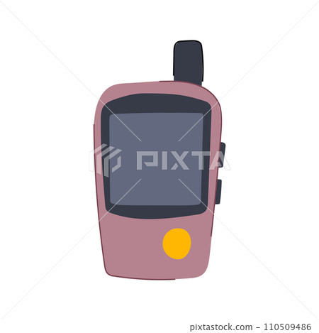 receiver handheld gps cartoon vector illustration 110509486