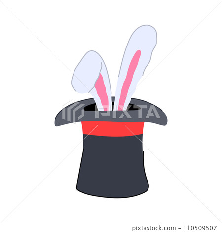 trick magician hat cartoon vector illustration 110509507