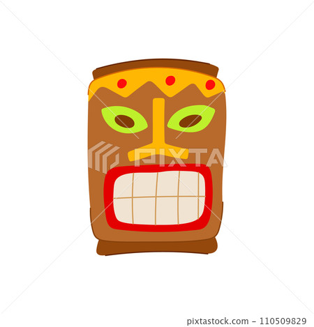 africa tribal mask cartoon vector illustration 110509829
