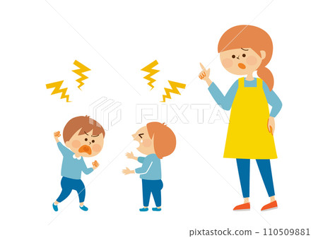 Children's fight illustration material Children's fight illustration material 110509881