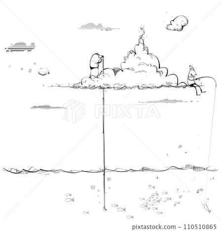 Men on cloud with Periscope 110510865