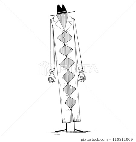 Long coated man with eyes 110511009