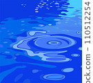 Ripples floating on the blue water surface 110512254