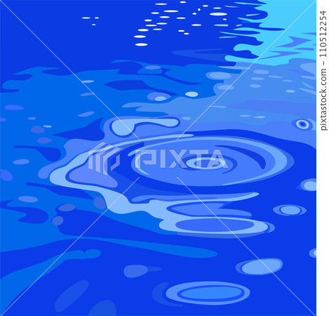 Ripples floating on the blue water surface 110512254