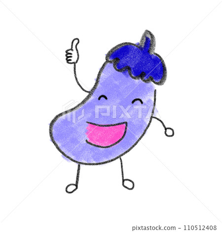 可愛的茄子角色 110512408