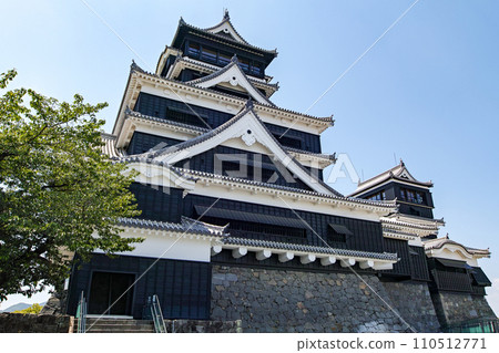熊本縣/春天的藍天和熊本城天守閣(熊本城遺址) 熊本縣/春天的藍天和熊本城天守閣(熊本城遺址) 110512771