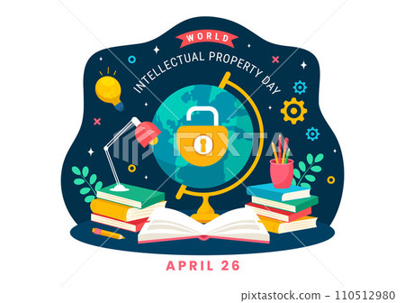 World Intellectual Property Day Vector Illustration on 26 April with Brain and Light Bulb for Innovation and Ideas Creativity Concept Background World Intellectual Property Day Vector Illustration on 26 April with Brain and Light Bulb for Innovation and Ideas Creativity Concept Background 110512980